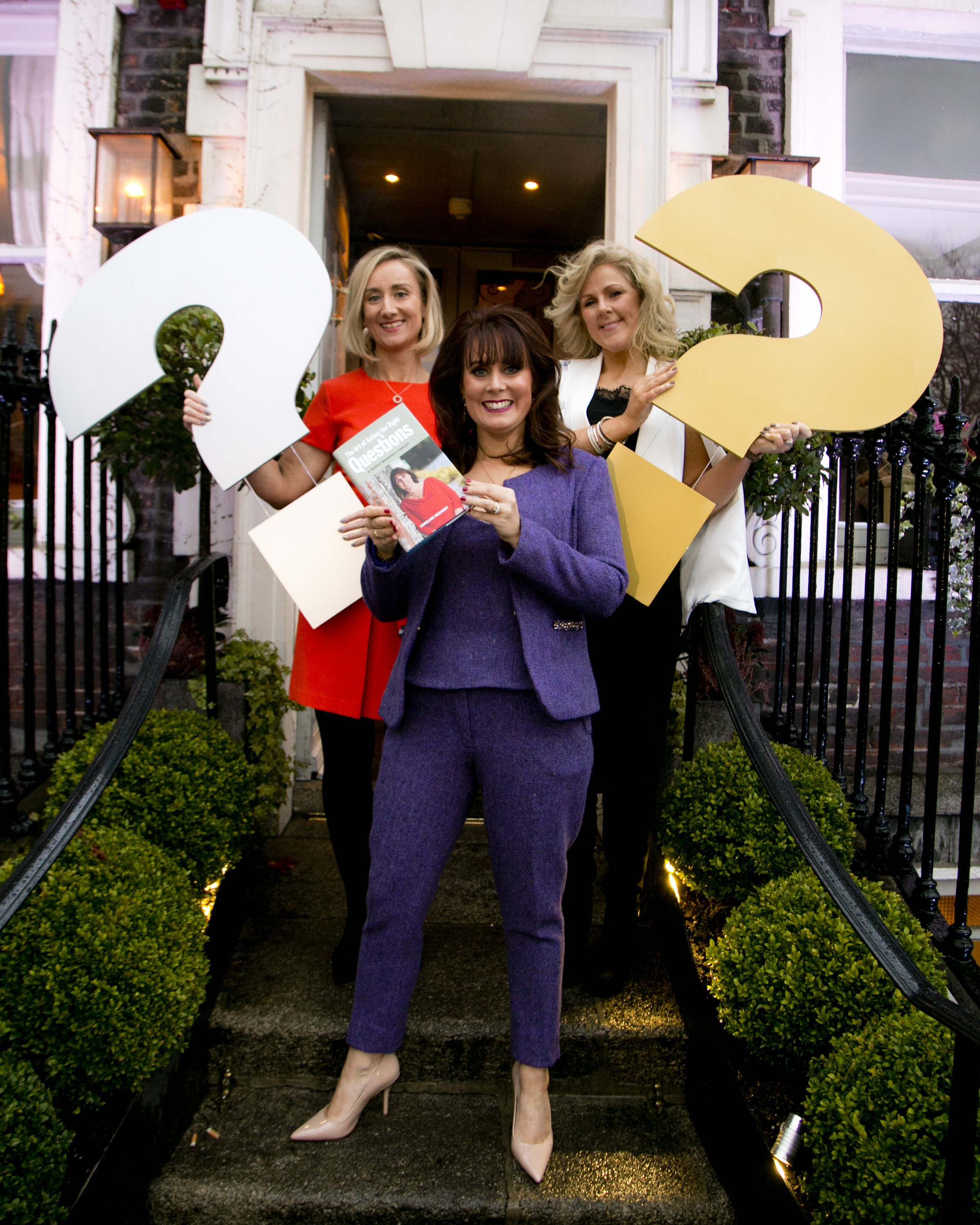 Caroline McEnery with The HR Suite team, Jo O'Dwyer and Mary Stapleton at the Dublin launch of THE ART OF ASKING THE RIGHT QUESTIONS